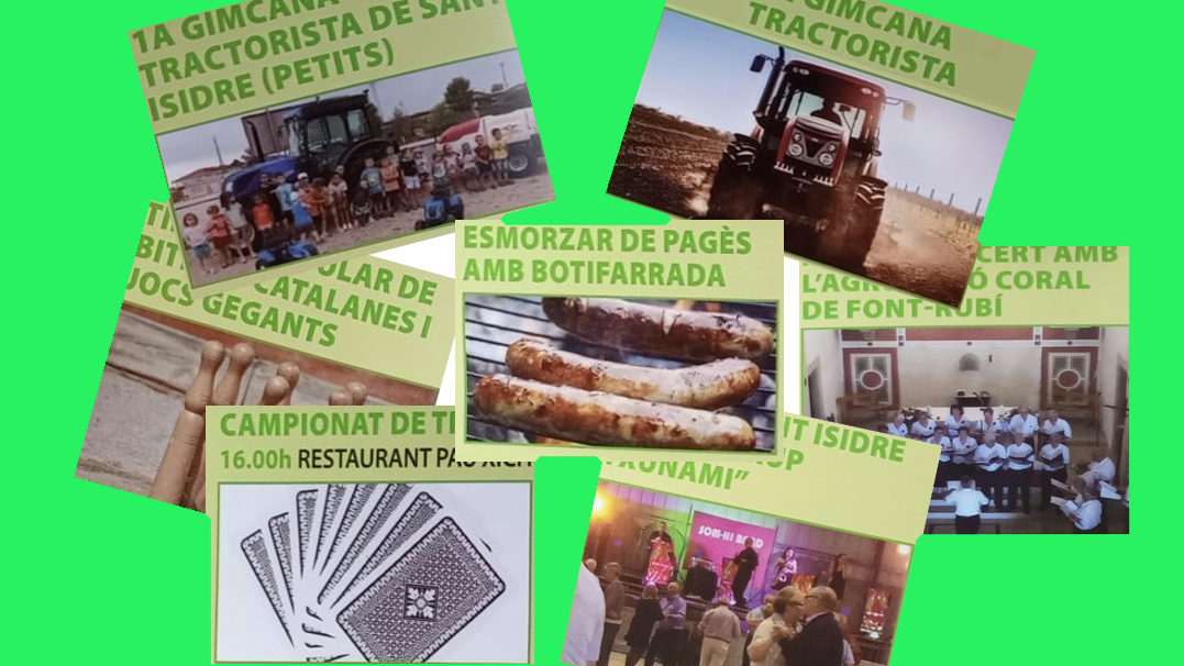 Programa das Festas de Sant Isidre em Font-rubí