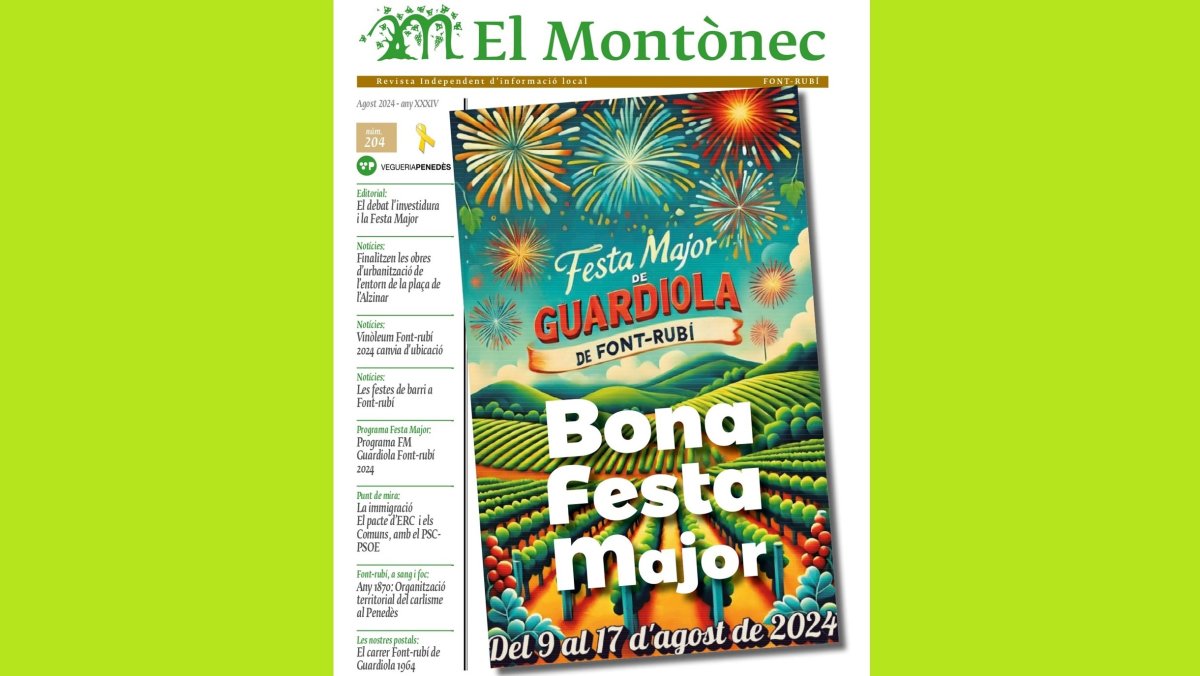 Estamos distribuindo a revista nº. 204 de Montonec