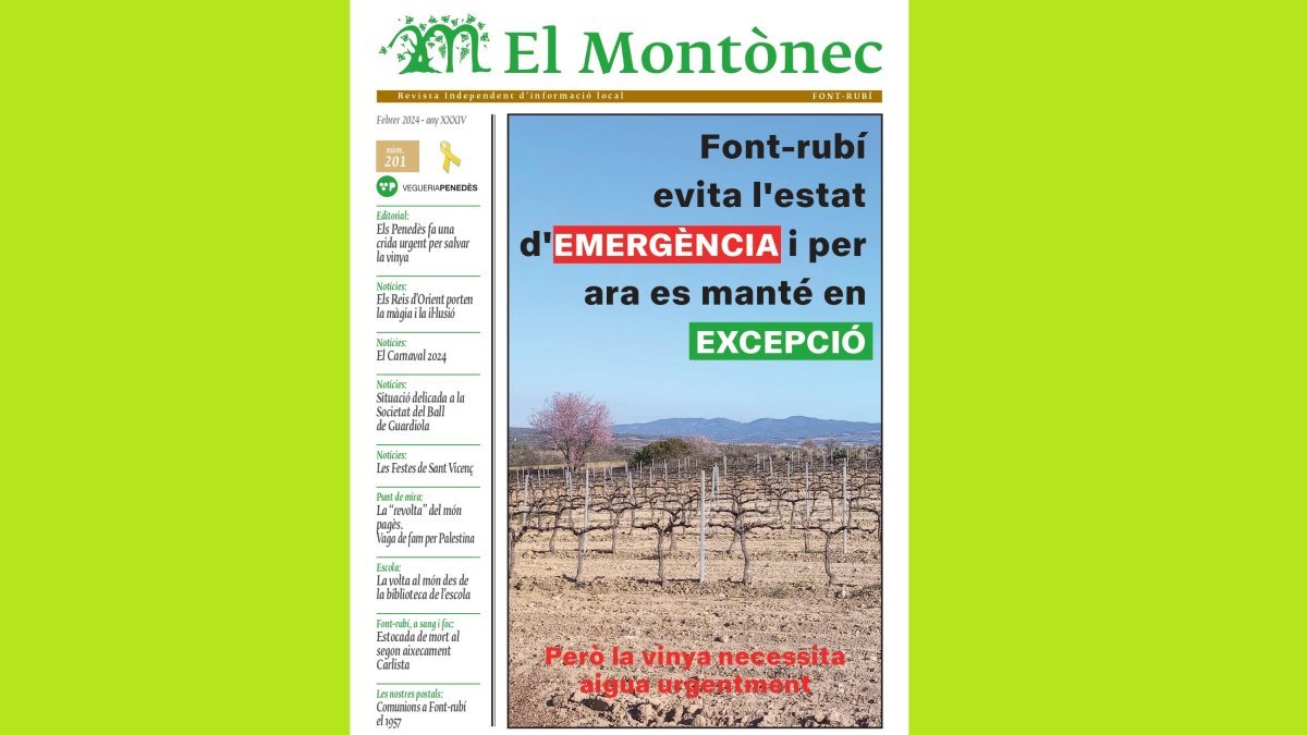 Já temos a Revista Número 201 da Montònec